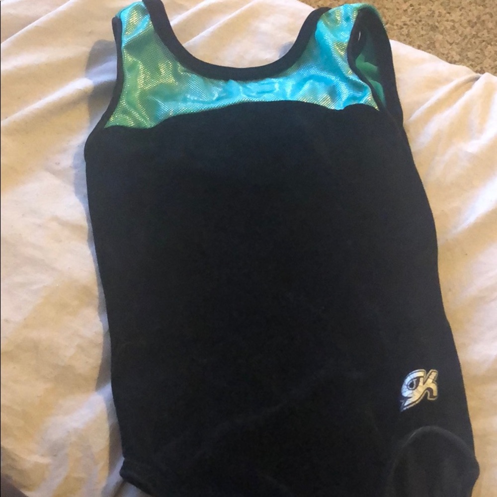 Velvet teal and black leotard!